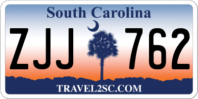 SC license plate ZJJ762