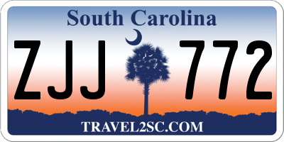 SC license plate ZJJ772