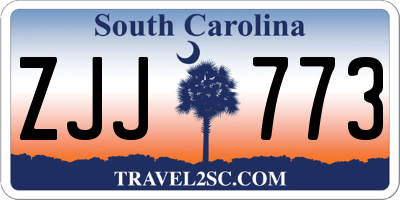 SC license plate ZJJ773