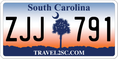 SC license plate ZJJ791
