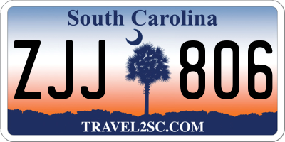 SC license plate ZJJ806