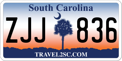 SC license plate ZJJ836