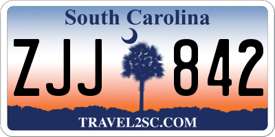 SC license plate ZJJ842