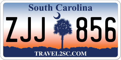 SC license plate ZJJ856