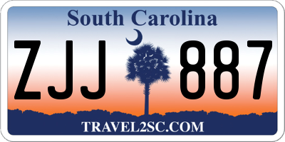 SC license plate ZJJ887