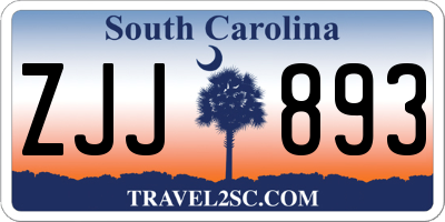 SC license plate ZJJ893
