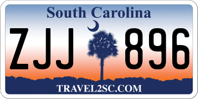 SC license plate ZJJ896