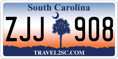SC license plate ZJJ908