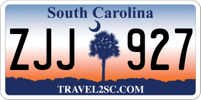 SC license plate ZJJ927