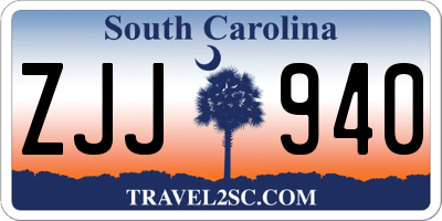SC license plate ZJJ940