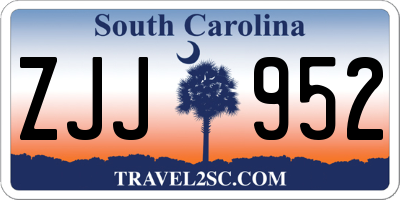 SC license plate ZJJ952