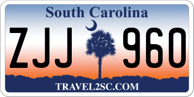 SC license plate ZJJ960
