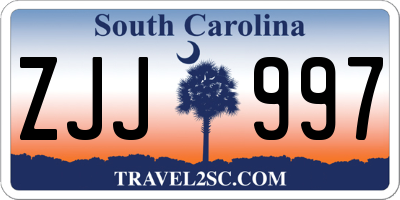 SC license plate ZJJ997