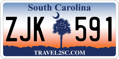SC license plate ZJK591