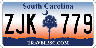 SC license plate ZJK779