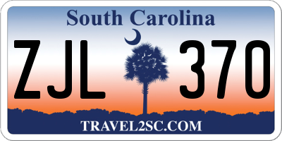 SC license plate ZJL370