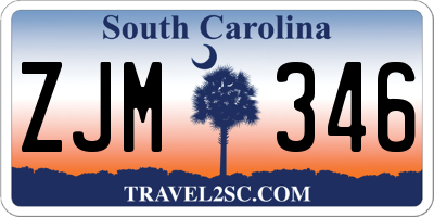 SC license plate ZJM346