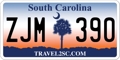 SC license plate ZJM390