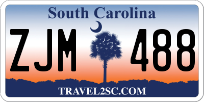SC license plate ZJM488