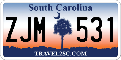 SC license plate ZJM531