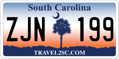 SC license plate ZJN199