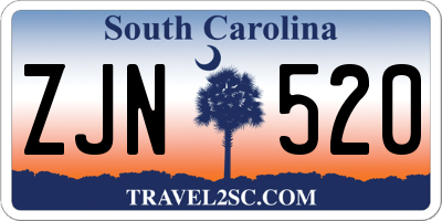 SC license plate ZJN520