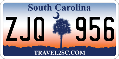 SC license plate ZJQ956