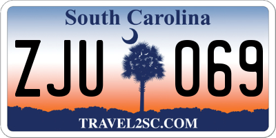SC license plate ZJU069