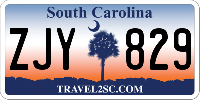 SC license plate ZJY829