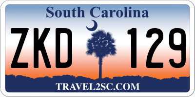 SC license plate ZKD129