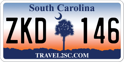 SC license plate ZKD146