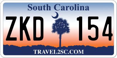 SC license plate ZKD154