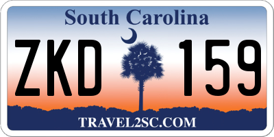 SC license plate ZKD159