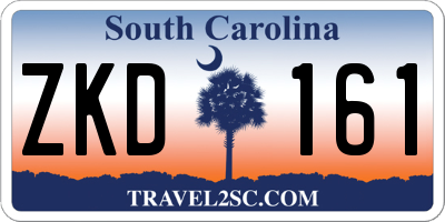 SC license plate ZKD161
