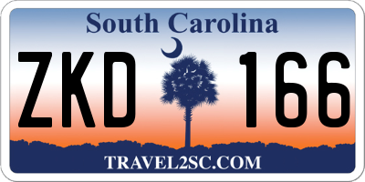 SC license plate ZKD166