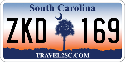 SC license plate ZKD169