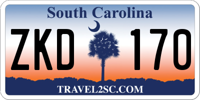 SC license plate ZKD170