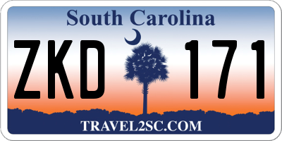 SC license plate ZKD171
