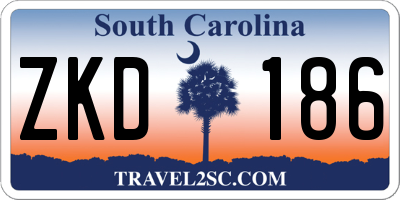 SC license plate ZKD186