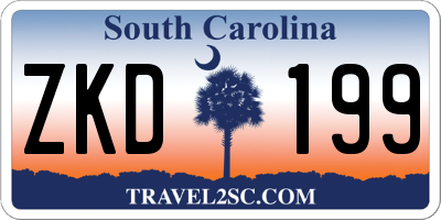 SC license plate ZKD199