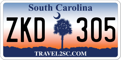 SC license plate ZKD305