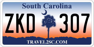 SC license plate ZKD307