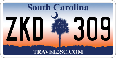 SC license plate ZKD309