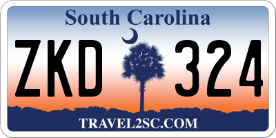 SC license plate ZKD324