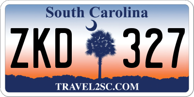 SC license plate ZKD327