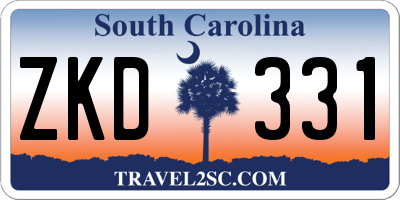 SC license plate ZKD331