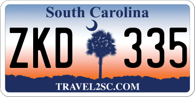 SC license plate ZKD335
