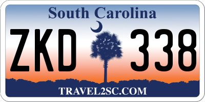 SC license plate ZKD338