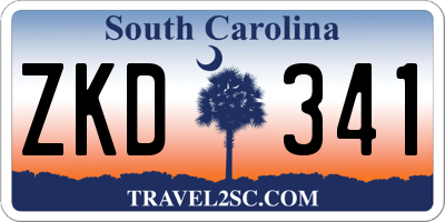 SC license plate ZKD341