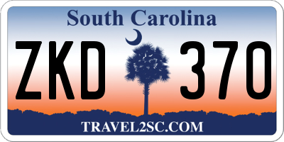SC license plate ZKD370